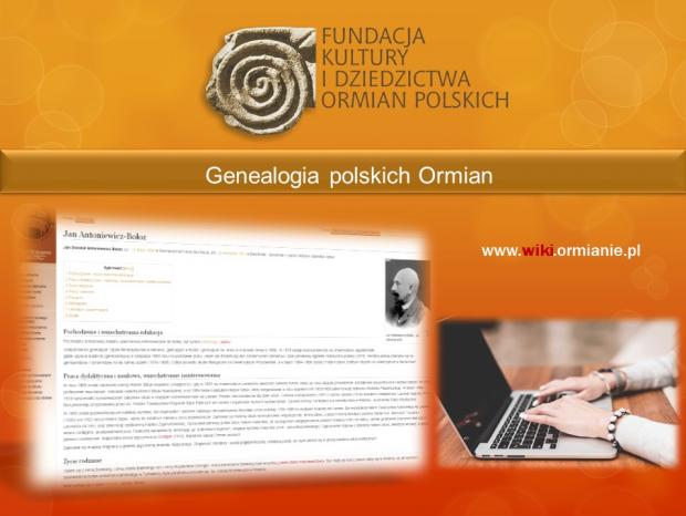 Na podstawie m.in. naszych archiwaliw publikowane s biogramy polskich Ormian na www.Wiki.Ormianie.pl, ktre, w inne wikipediach, moe tworzy kady.