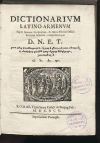 Dictionarium latino-armenum